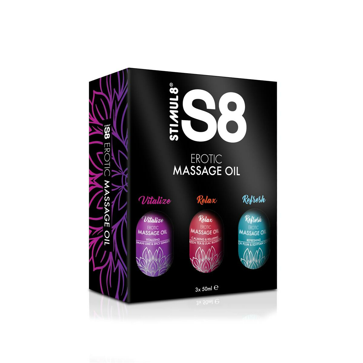 S8 Massage Oil Box 3x 50ml Sapore vari